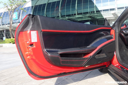 2010-2015 Ferrari 458 Coupe & Spider OE Style Carbon Fiber Door Panel Interior - Carbonado