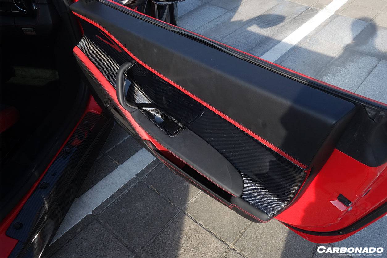 2010-2015 Ferrari 458 Coupe & Spider OE Style Carbon Fiber Door Panel Interior - Carbonado