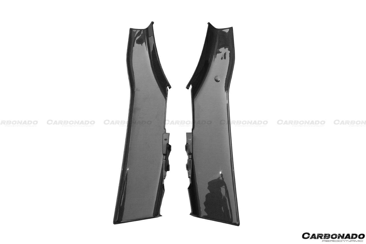 2010-2015 Ferrari 458 Coupe Spyder OE Style Carbon Fiber Door Panel Interior - Carbonado Aero