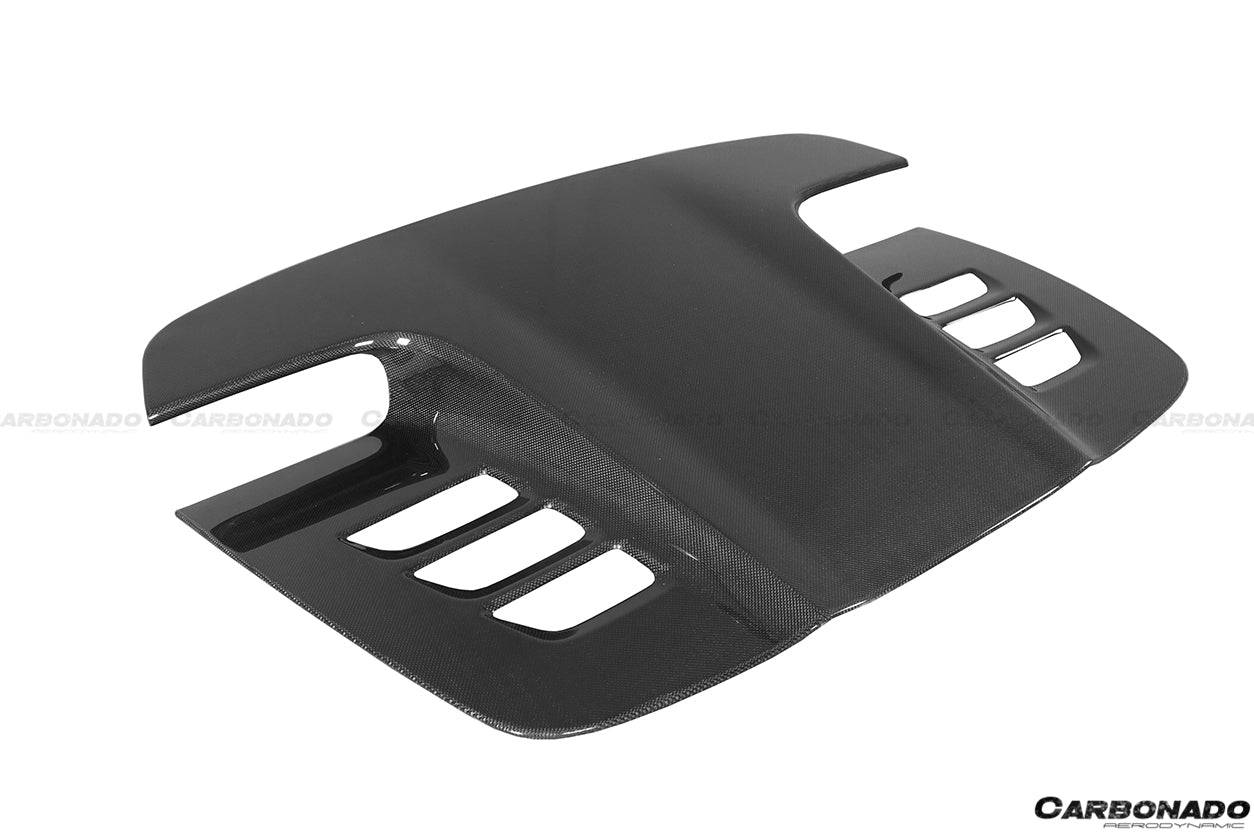 2010-2015 Ferrari 458 Spyder Style Double Carbon Fiber Engien Hood Trunk - Carbonado Aero