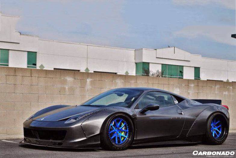 2010-2015 Ferrari 458 Coupe/Spyder DE Style Front Bumper w/ Lip - Carbonado Aero