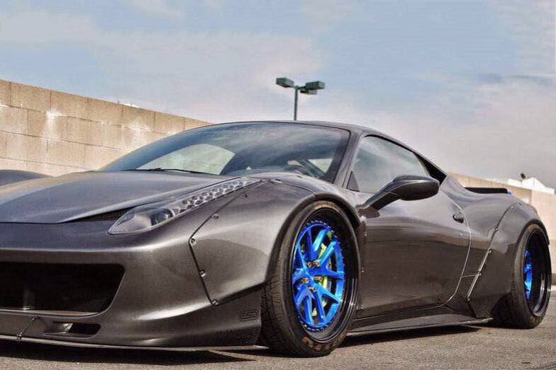 2010-2015 Ferrari 458 Coupe & Spider DE Style Wide Fender Flare - Carbonado