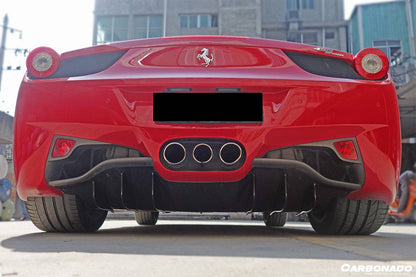 2010-2015 Ferrari 458 Coupe Spyder OE Style Carbon Fiber Rear Diffuser - Carbonado Aero