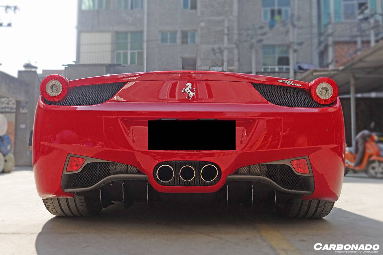 2010-2015 Ferrari 458 Coupe Spyder OE Style Carbon Fiber Rear Diffuser - Carbonado Aero