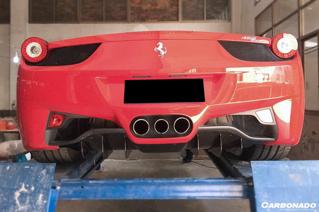 2010-2015 Ferrari 458 Coupe Spyder OE Style Carbon Fiber Rear Diffuser - Carbonado Aero