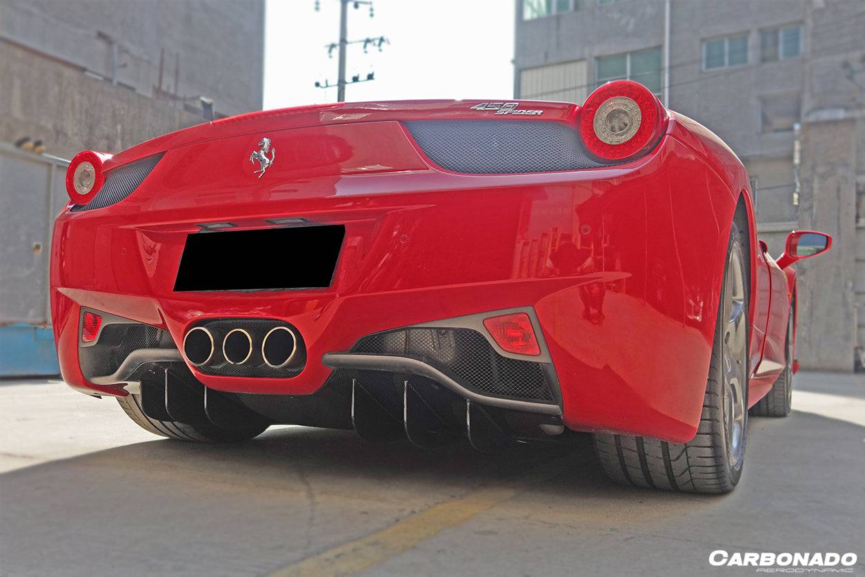 2010-2015 Ferrari 458 Coupe Spyder OE Style Carbon Fiber Rear Diffuser - Carbonado Aero