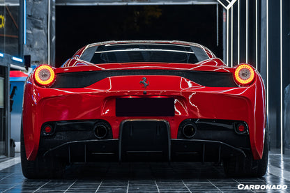 2010-2015 Ferrari 458 speciale Style Carbon Fiber Rear Lip Diffuser - Carbonado