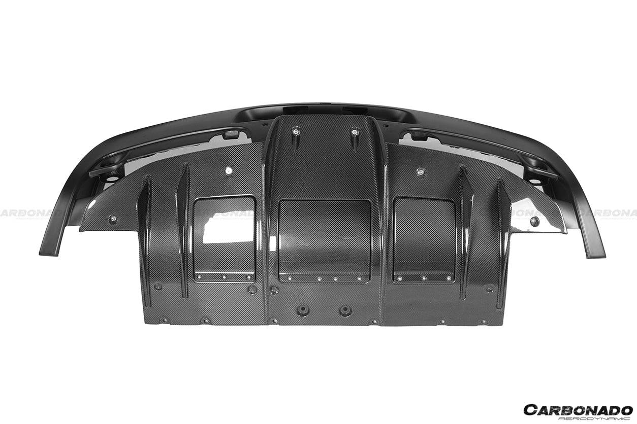 2010-2015 Ferrari 458 Coupe/Spyder Speciale Style Carbon Fiber Rear Bumper W/ Diffuser - Carbonado Aero