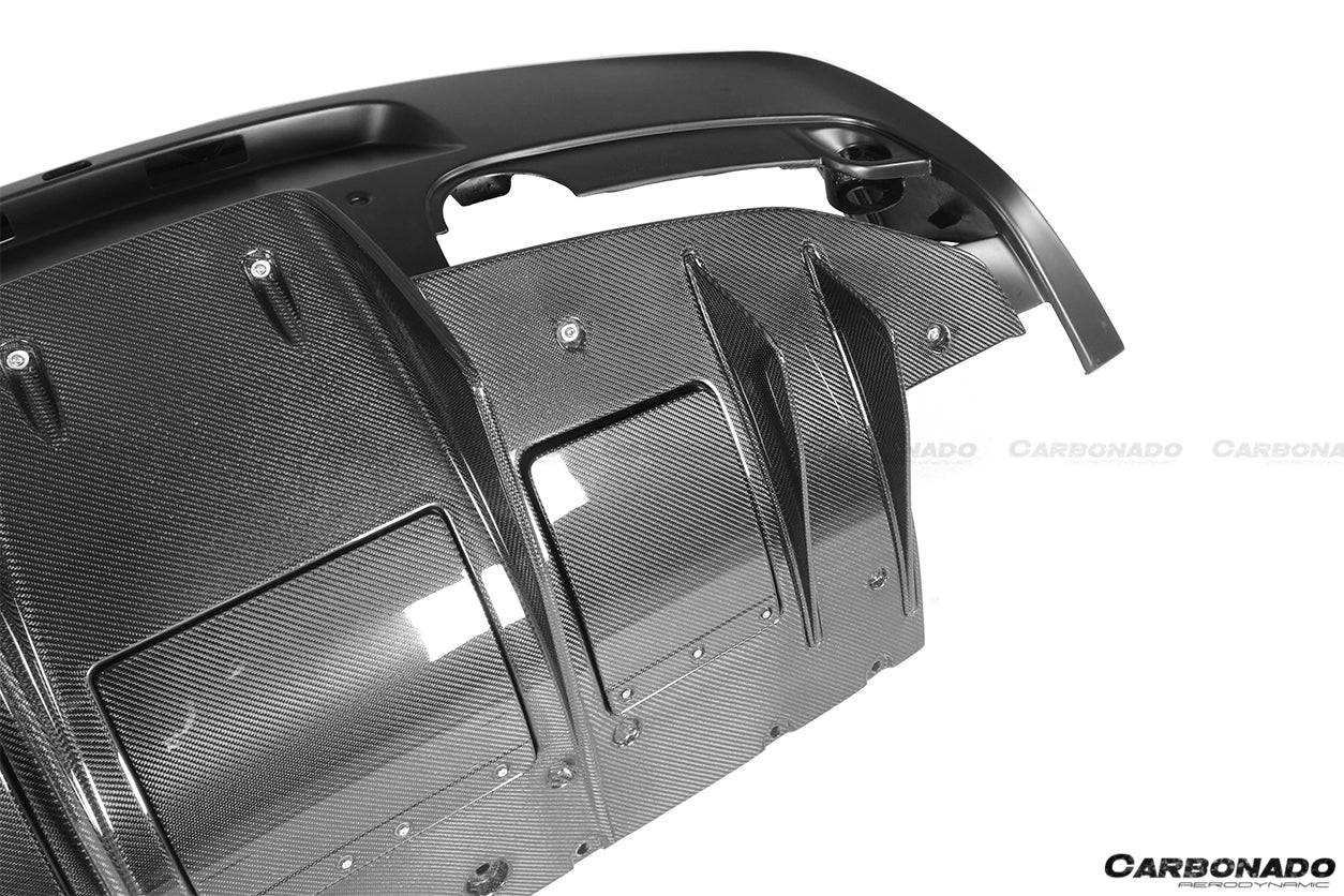 2010-2015 Ferrari 458 Coupe/Spyder Speciale Style Carbon Fiber Rear Bumper W/ Diffuser - Carbonado Aero
