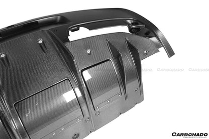 2010-2015 Ferrari 458 Coupe/Spyder Speciale Style Carbon Fiber Rear Bumper W/ Diffuser - Carbonado Aero