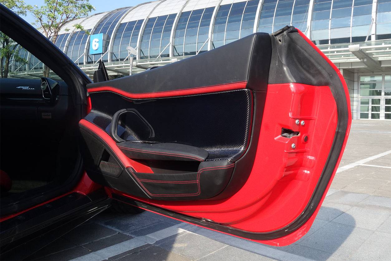 2010-2015 Ferrari 458 Coupe & Spider OE Style Carbon Fiber Door Panel Interior - Carbonado