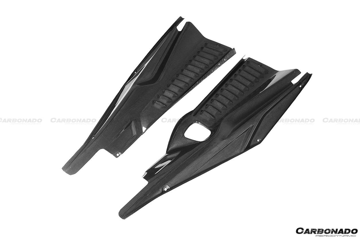 2010-2015 Ferrari 458 Coupe Spyder OE Style DRY Carbon Fiber Engine Bay Panels - Carbonado Aero