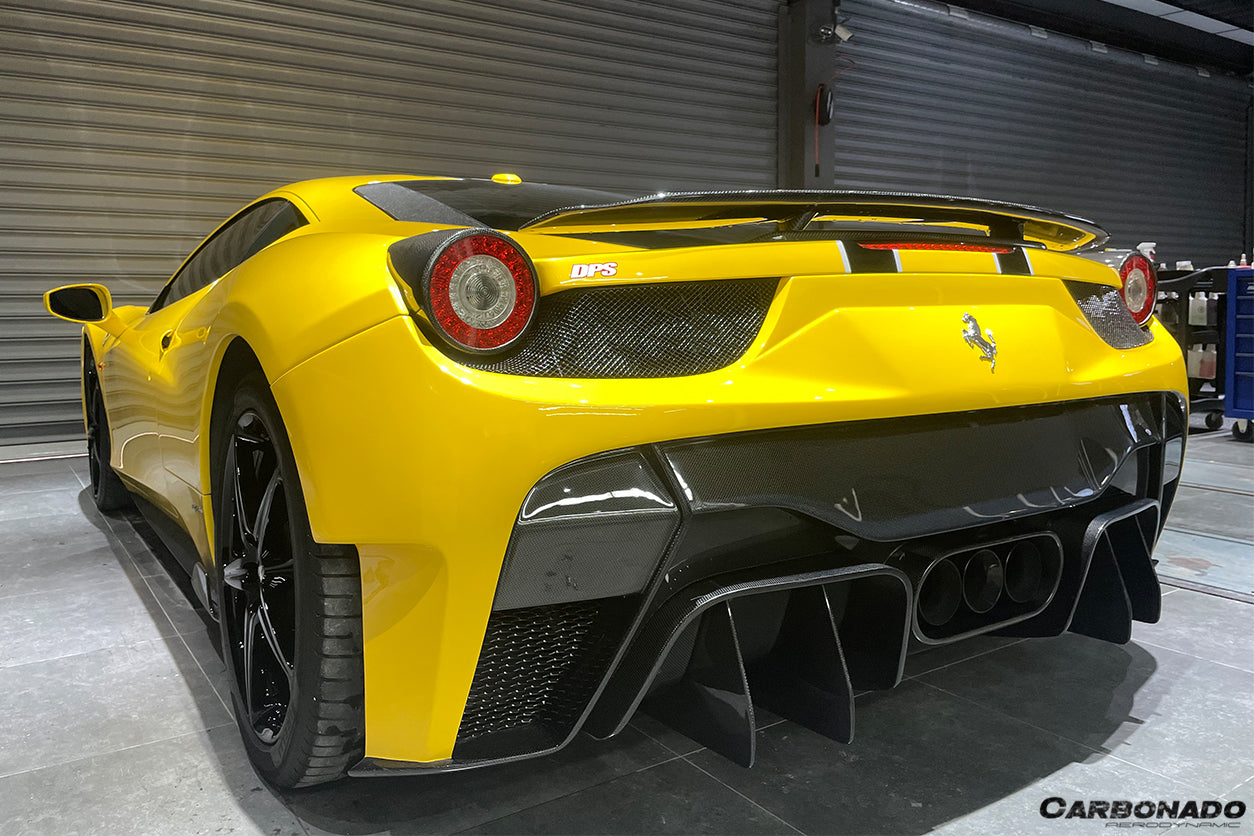 2010-2015 Ferrari 458 Italy & Spider VRS Style Rear Bumper With Tips
