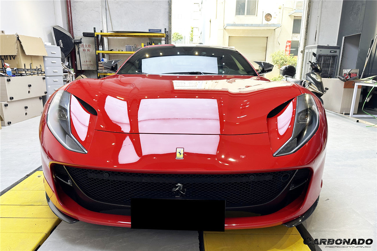 2017-2026 Ferrari 812 Superfast GTS OEM Style Dry Carbon Fiber Front Side Splitter