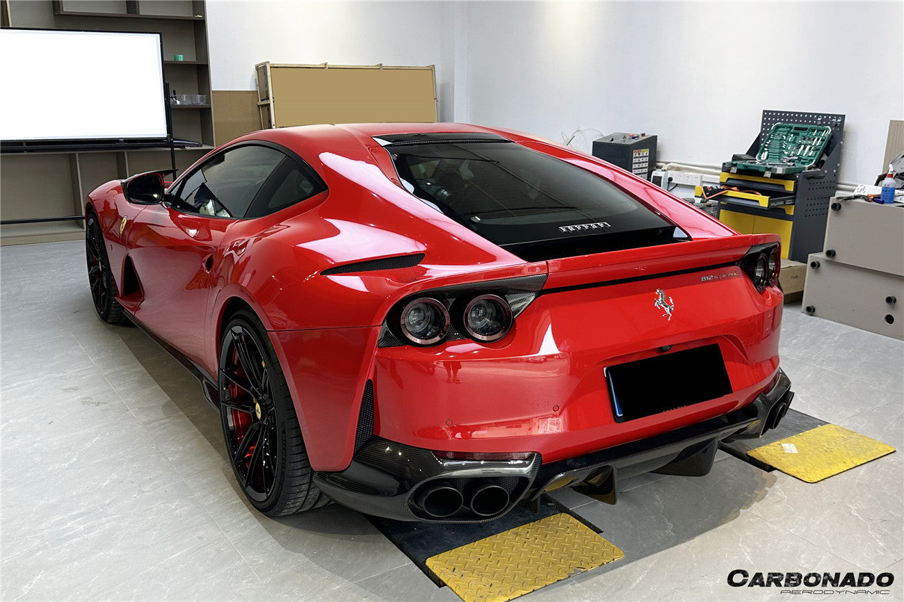 2017-2026 Ferrari 812 Superfast GTS OEM Style Dry Carbon Fiber Rear Side Diffuser