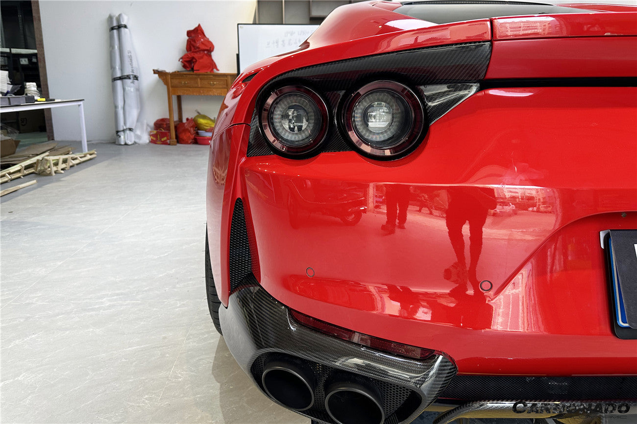 2017-2026 Ferrari 812 Superfast GTS OEM Style Dry Carbon Fiber Rear Side Diffuser
