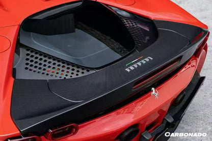 2020-UP Ferrari SF90 Stradale Spider Assetto Fiorano Style Autoclave Carbon Fiber Trunk Spoiler