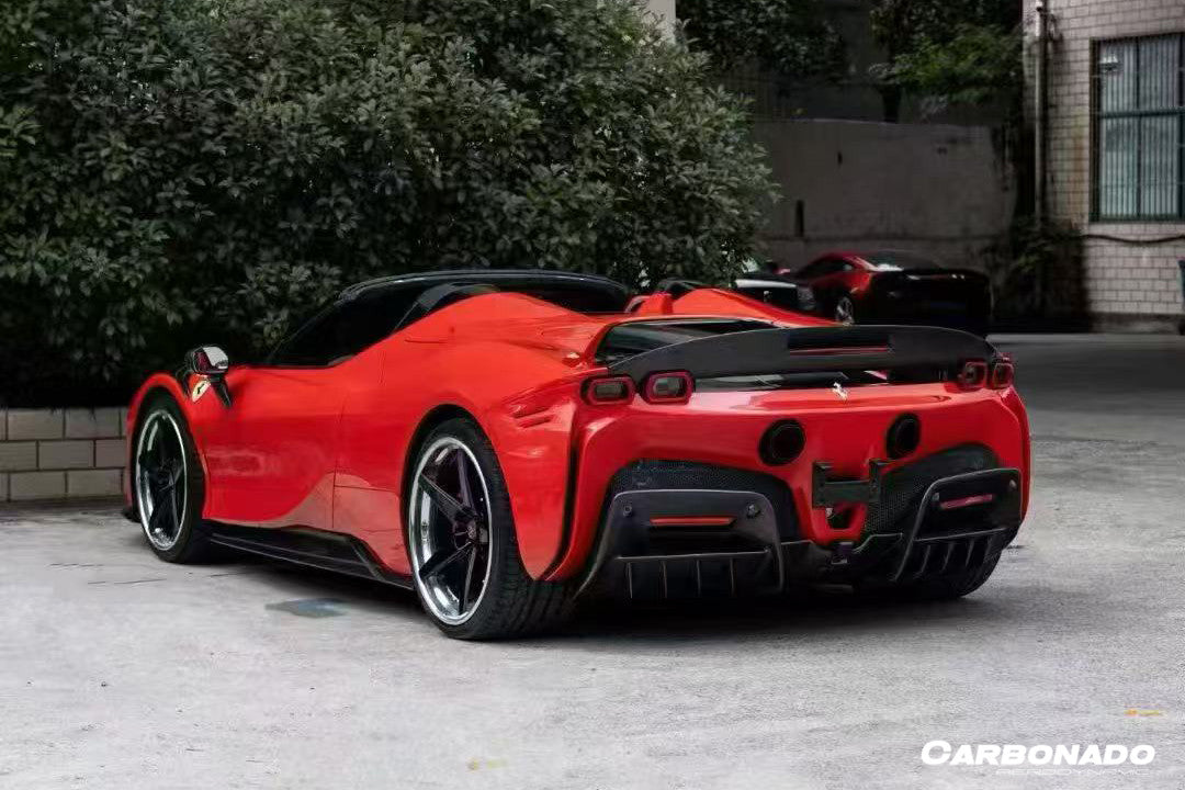 2020-UP Ferrari SF90 Stradale Spider Assetto Fiorano Style Autoclave Carbon Fiber Trunk Spoiler