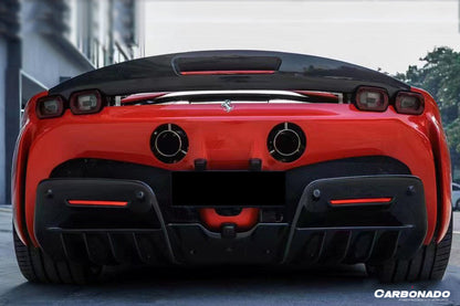 2020-UP Ferrari SSF90 Stradale OE Style Autoclave Carbon Fiber Rear Diffuser