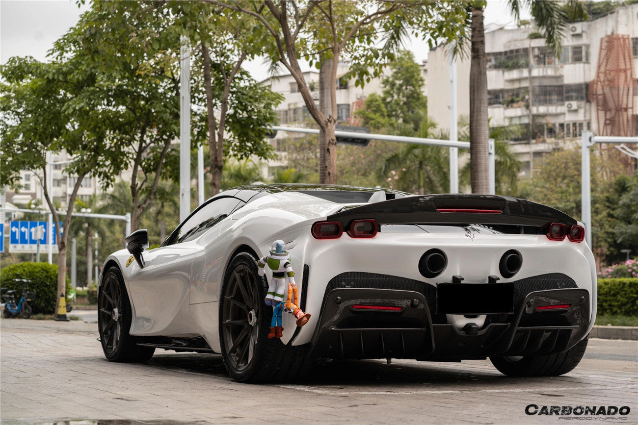 2020-UP Ferrari SSF90 Stradale OE Style Autoclave Carbon Fiber Rear Diffuser