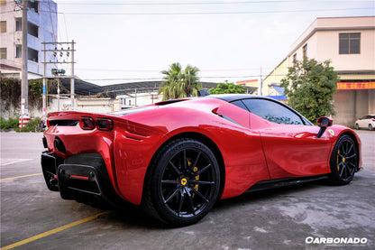 2020-UP Ferrari SSF90 Stradale OE Style Autoclave Carbon Fiber Rear Diffuser