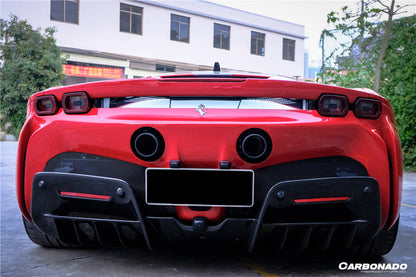 2020-UP Ferrari SSF90 Stradale OE Style Autoclave Carbon Fiber Rear Diffuser