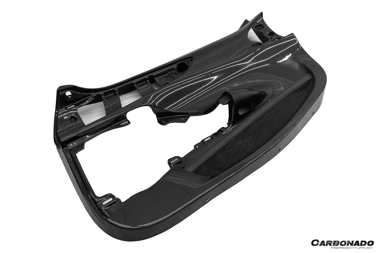 2020-2025 Ferrari SF90 Stradale OE Style Dry Carbon Fiber  Door Panel Interior Replacement - Carbonado