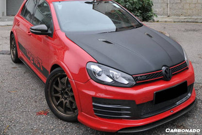 2010-2013 Volkswagen Golf 6 R20 GTI Rz Style Hood - Carbonado
