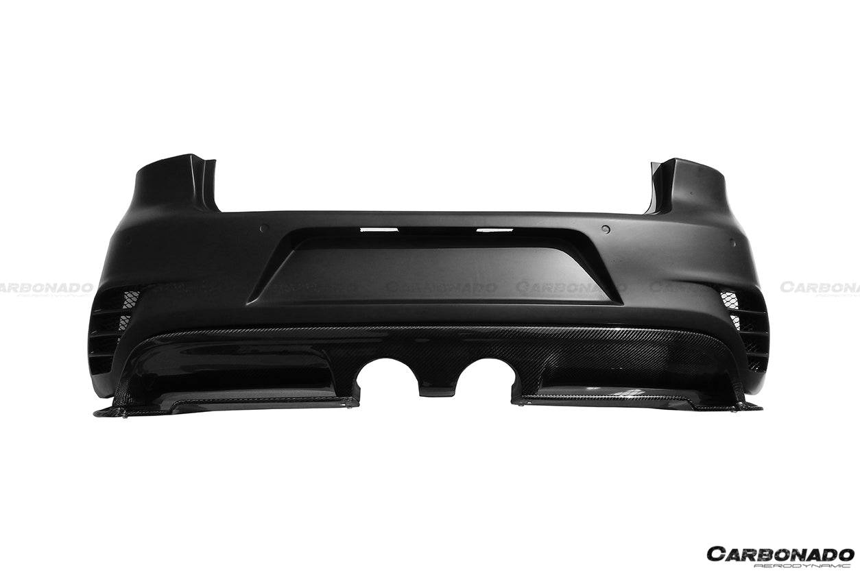 2010-2013 Volkswagen Golf 6 R20 GTI Rz Style Rear Bmper (Mid Exhaust) - Carbonado Aero