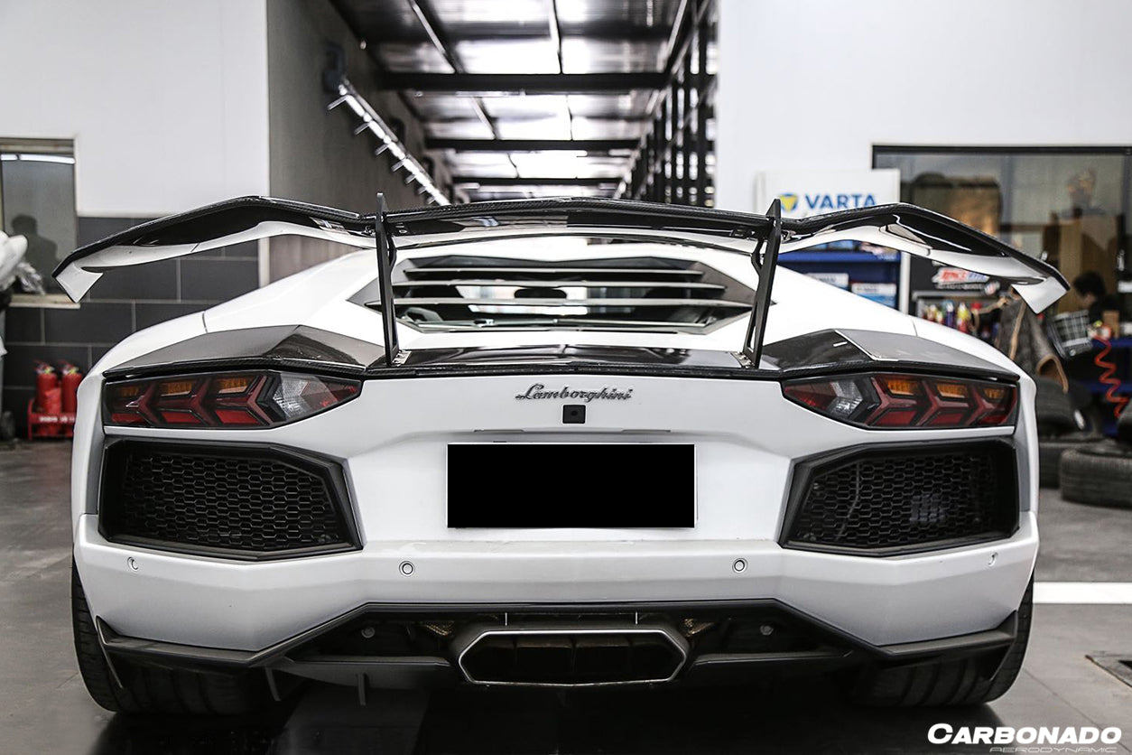 2011-2022 Lamborghini Aventador LP700 LP750 LP740 LP720 LP780 Coupe & Roadster RZS Style Carbon Fiber Trunk Spoiler wing
