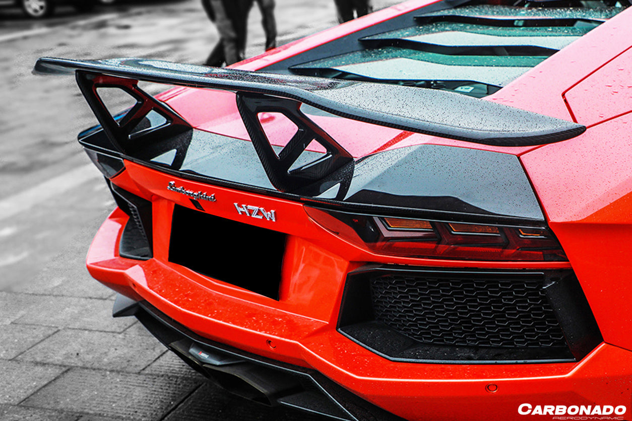 2011-2022 Lamborghini Aventador LP700 LP750 LP740 LP720 LP780 Coupe & Roadster DC Style Carbon Fiber Trunk Spoiler Wing