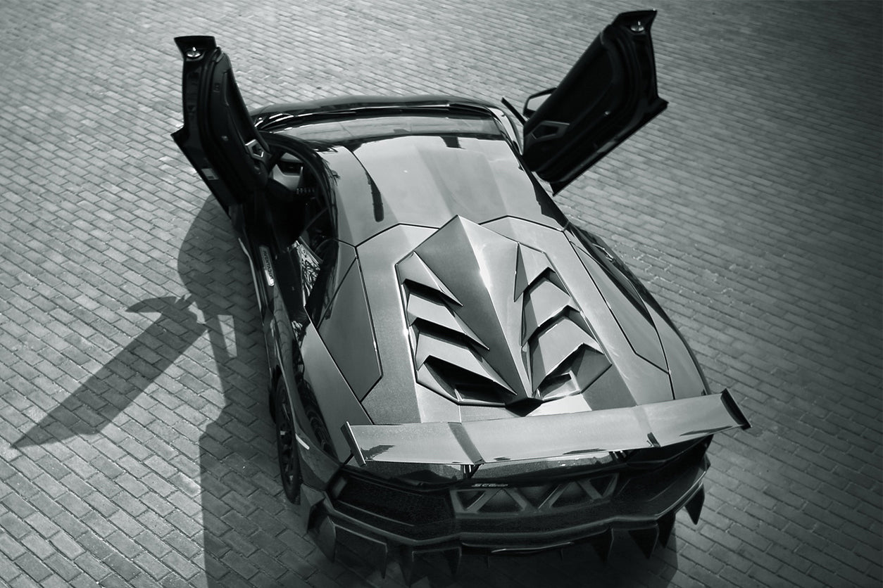 2011-2016 Lamborghini Aventador LP700 LP740 Coupe DC Style Carbon Fiber Engine Trunk