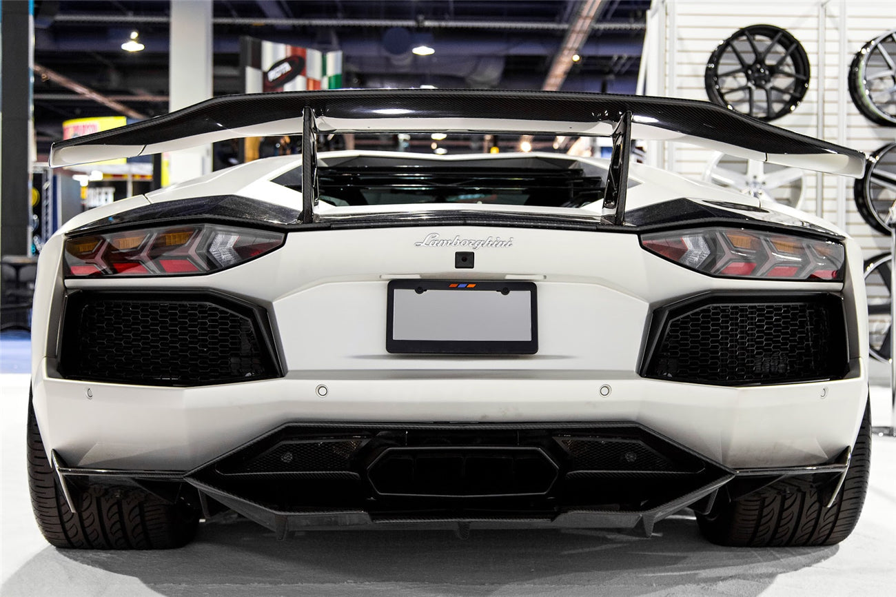 2011-2016 Lamborghini Aventador LP700 LP740 Coupe Roadster DC Style Carbon Fiber Rear Diffuser