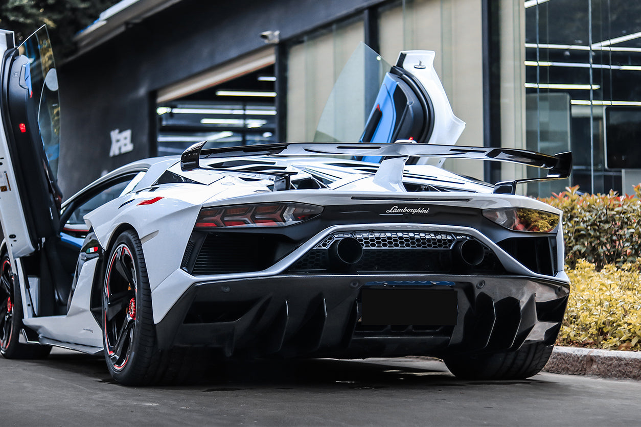 2011-2021 Lamborghini Aventador LP700 LP740 LP750 SVJ Coupe & Roadster SVJ Style Part Dry Carbon Fiber Rear Bumper