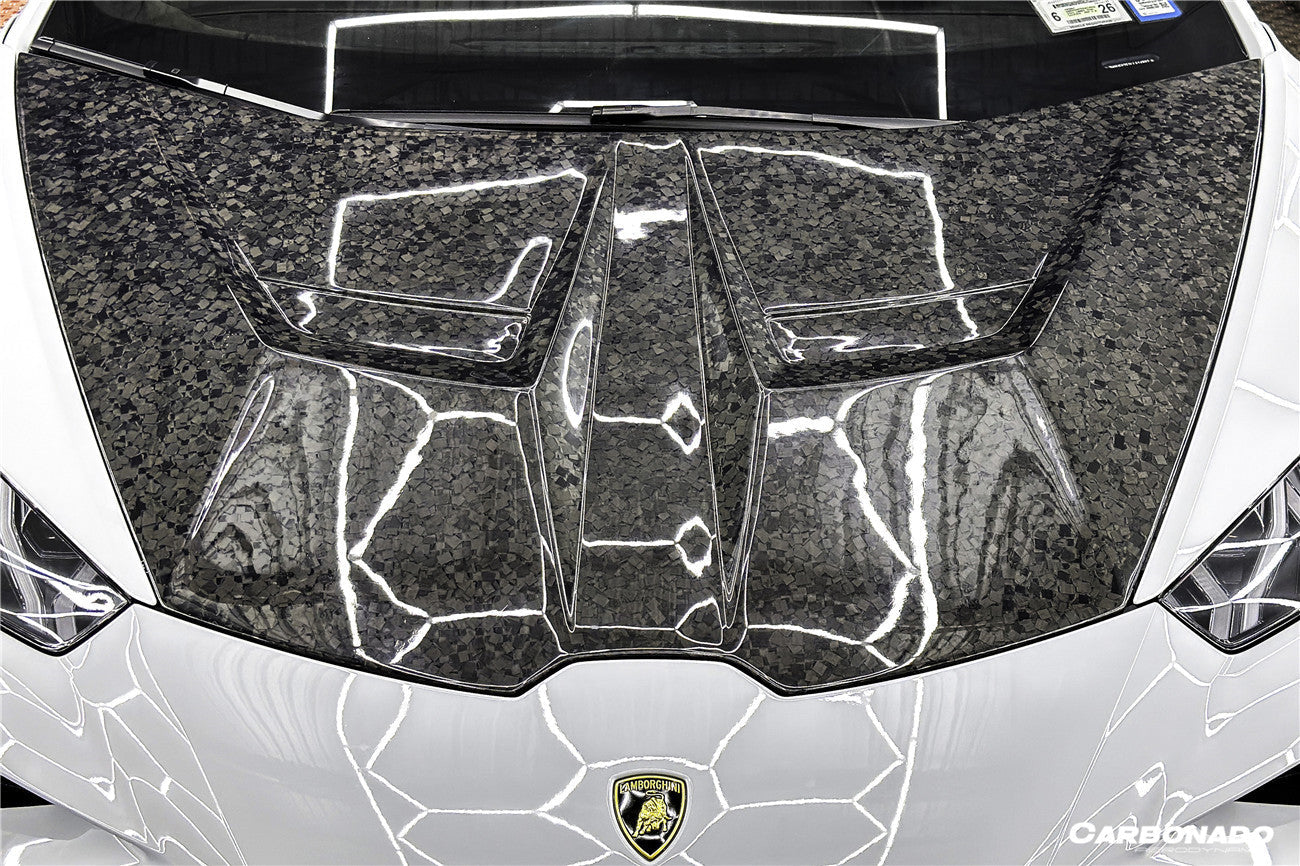 2015-2025 Lamborghini Huracan LP610  LP580  Evo  Tecnica VRS Style Carbon Fiber Hood
