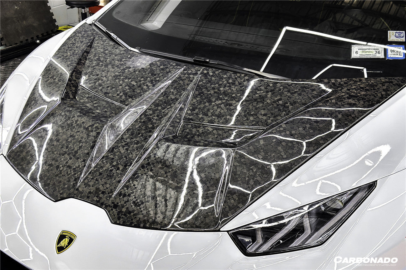 2015-2025 Lamborghini Huracan LP610  LP580  Evo  Tecnica VRS Style Carbon Fiber Hood
