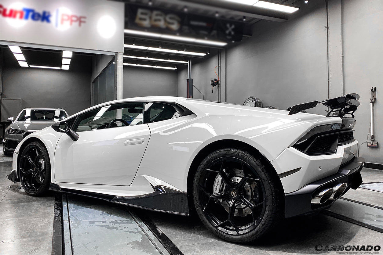 2015-2019 Lamborghini Huracan LP610 LP580 MD Style Carbon Fiber Side Skirts Under Board