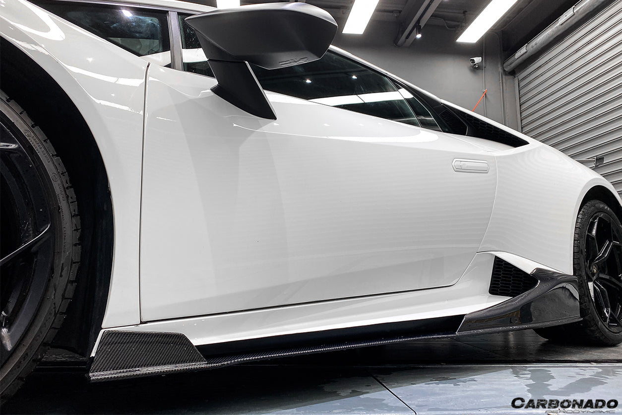 2015-2019 Lamborghini Huracan LP610 LP580 MD Style Carbon Fiber Side Skirts Under Board
