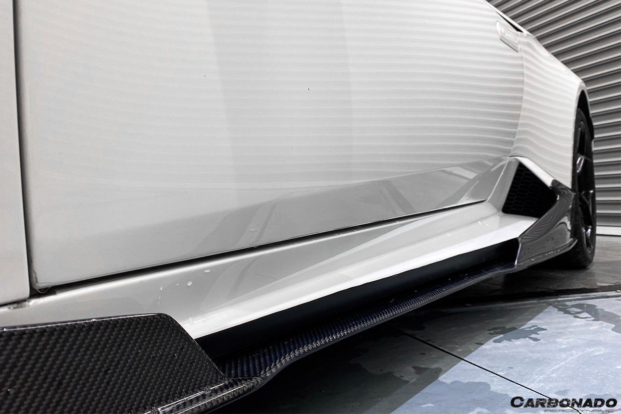 2015-2019 Lamborghini Huracan LP610 LP580 MD Style Carbon Fiber Side Skirts Under Board