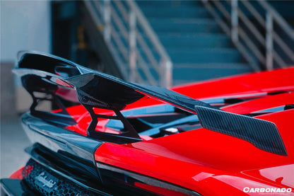2015-2025 Lamborghini Huracan LP610 & LP580 & EVO & Tecnica MD Style Carbon Fiber Trunk Spoiler Wing with Base