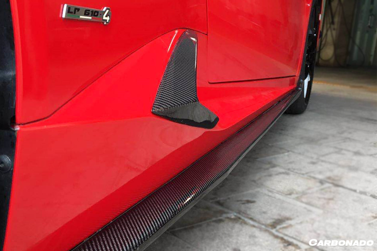 2015-2019 Lamborghini Huracan LP610 LP580 RZS Style Side Skirts Vent Canards