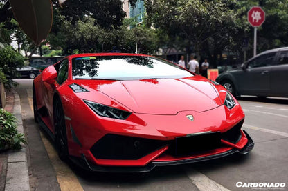 2015-2020 Lamborghini Huracan LP610 RZS Style Front Bumper Carbon Fiber Canard