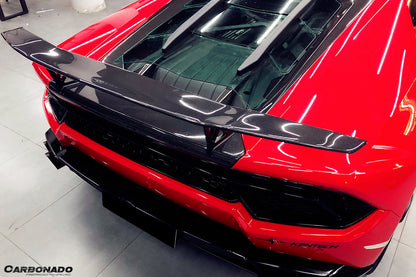 2015-2020 Lamborghini Huracan LP610 LP580 VRS Style Carbon Fiber Trunk Spoiler Wing