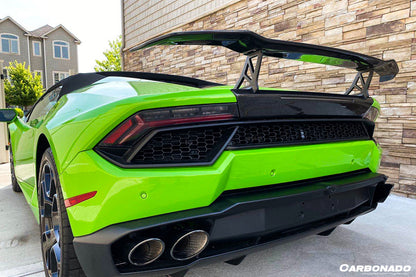 2015-2025 Lamborghini Huracan LP610 & LP580 & EVO & Tecnica VRS Style Carbon Fiber Trunk Spoiler Wing with Base