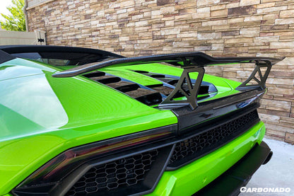 2015-2025 Lamborghini Huracan LP610 & LP580 & EVO & Tecnica VRS Style Carbon Fiber Trunk Spoiler Wing with Base