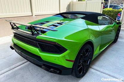 2015-2025 Lamborghini Huracan LP610 & LP580 & EVO & Tecnica VRS Style Carbon Fiber Trunk Spoiler Wing with Base