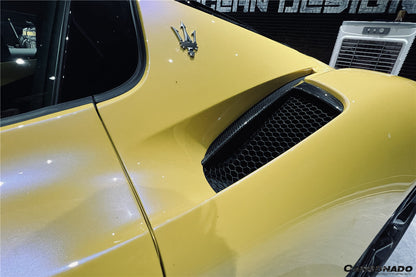 2020-UP Maserati MC20 NVT Style Dry Carbon Fiber Quarter Panel Side Vent Scoops