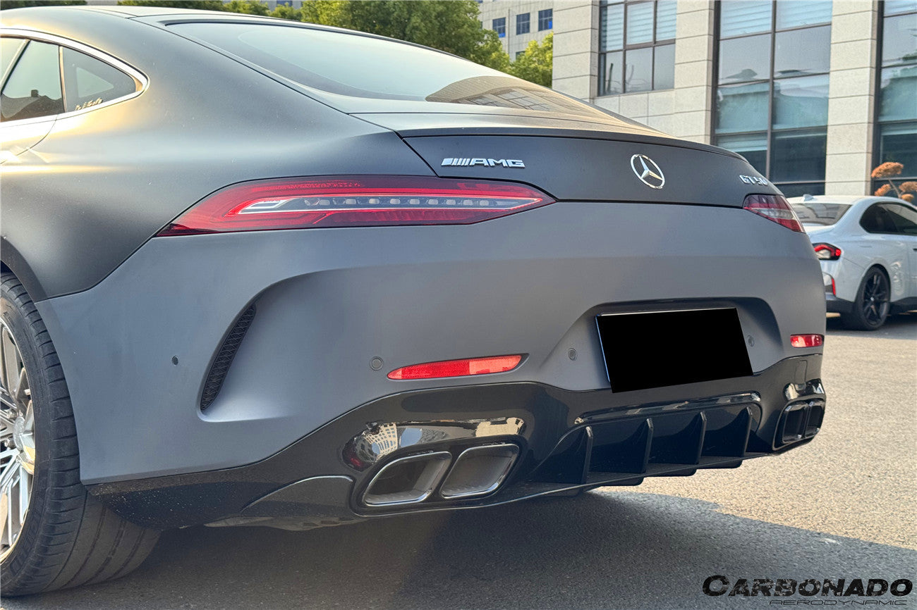 2019-2025 Mercedes Benz AMG GT53 GT50 GT43 4Door Coupe X290 Convert GT63 Style Rear Bumper