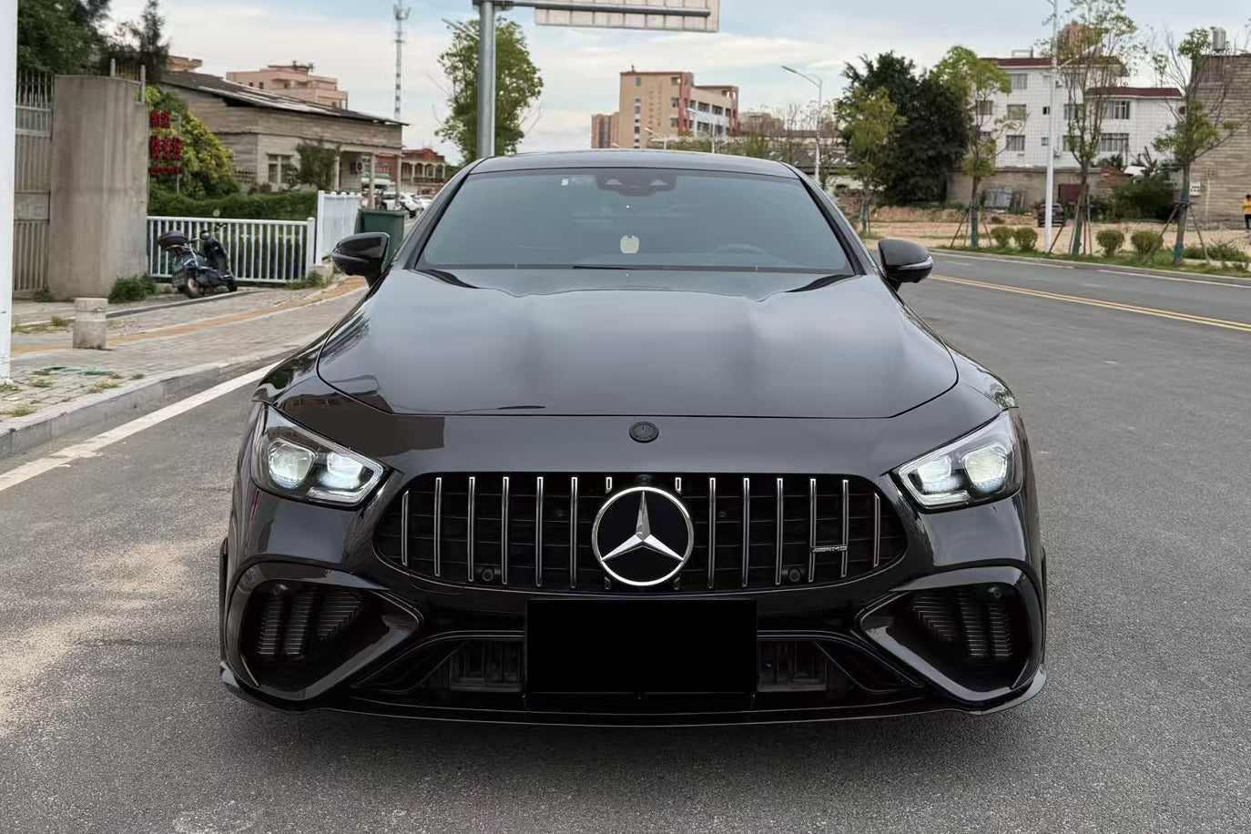 2019-2024 Mercedes Benz AMG GT53 GT50 GT43 4Door Coupe X290 GT63 Style Front Bumper - Carbonado