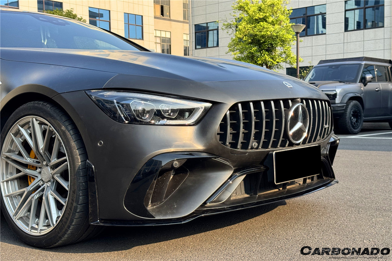 2019-2025 Mercedes Benz AMG GT53 GT50 GT43 4Door Coupe X290 Convert GT63 Style Front Bumper
